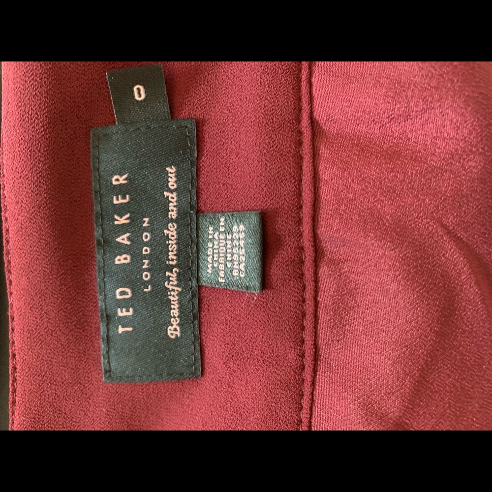 Ted Baker Burgundy Maxi Skirt - Picture 9 of 9